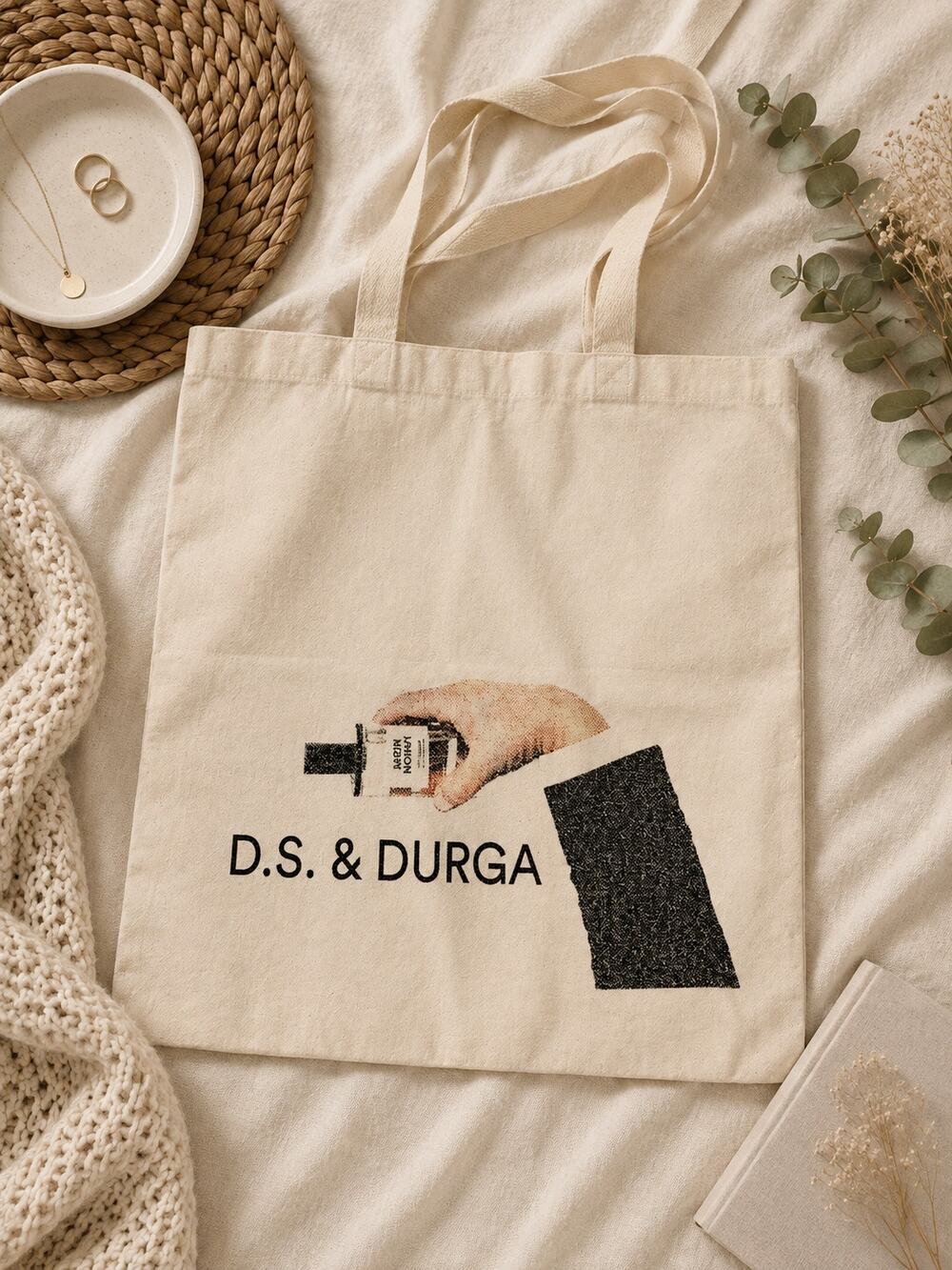 D.S. & Durga Radio Bombay Perfume Cotton Apothecary Indie Artsy Canvas Tote Bag